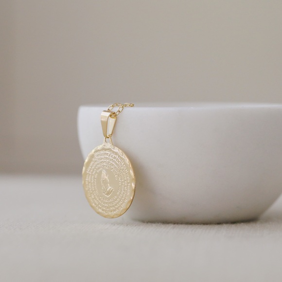 Our Father Prayer Necklace | 18k Gold Filled - Picture 4 of 9